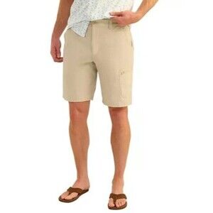 Huk Next Level 7.5" Fishing Shorts‎ Mens Size XL Khaki Tan Performance Stretch